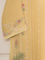 3 Piece - Pure Organza Embroidered Suit S111543