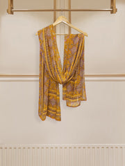 3 Piece - Pure Cotton Net Embroidered Frock S109936