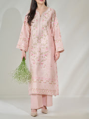 2 Piece- Pure Silk Net Embroidered Suit S110369