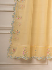 3 Piece - Pure Organza Embroidered Suit S111543