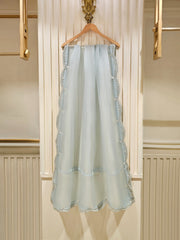 3 Piece - Pure Cotton Net Embroidered Suit S111467