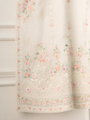 2 Piece- Pure Cotton Net Embroidered Suit S110731