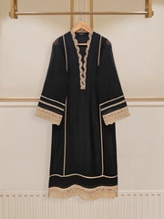 3 Piece - Pure Cotton Net Embroidered Suit S109612