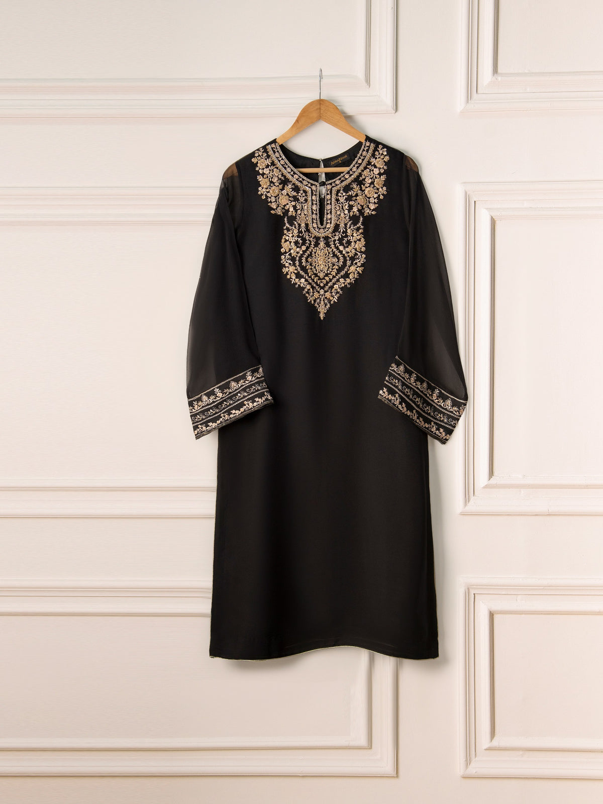 2 Piece - Pure Chiffon Embroidered Suit S110702