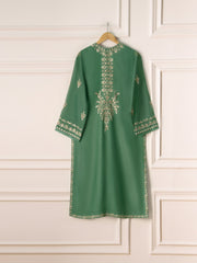 3 Piece- Pure Cotton Net Embroidered Suit S110954