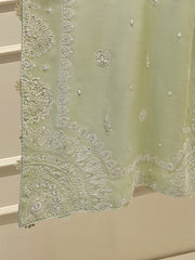 3 Piece- Pure Khaddi Silk Embroidered Suit S111601