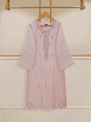 3 Piece - Pure Cotton Net Embroidered Suit S109564