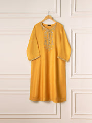 3 Piece- Pure Cotton Net Embroidered Suit S110742