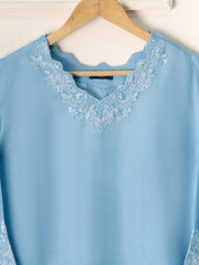 2 Piece- Pure Korean Silk Embroidered Suit S110961