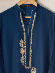 3 Piece- Pure Cotton Net Embroidered Suit S110928