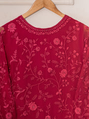 2 Piece - Pure Chiffon Embroidered Suit S111291