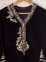 3 Piece- Embroidered Velvet Suit S110929