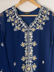 2 Piece - Pure Chiffon Embroidered Suit S110769