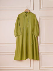 3 Piece - Pure Cotton Net Embroidered Suit S110494