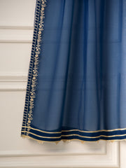 3 Piece- Pure Silk Net Embroidered Suit S111280