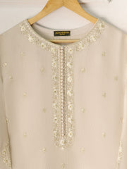 3 Piece- Pure Cotton Net Embroidered Suit S111223
