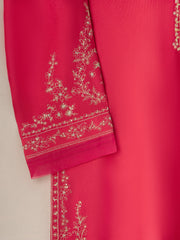 2 Piece- Pure Silk Net Embroidered Suit S111127
