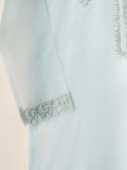 3 Piece - Pure Organza Embroidered Suit S110714