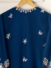 3 Piece- Pure Silk Net Embroidered Suit S111280