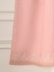 3 Piece- Pure Silk Net Embroidered Suit S111203