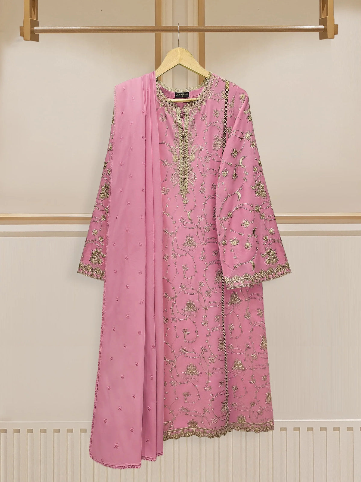 (Unstitched) 2 Piece - Pure Embroidered Cambric Suit FF-2105