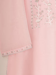 3 Piece - Pure Cotton Net Embroidered Suit S111274