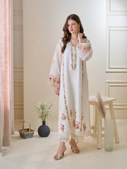 2 Piece - Pure Cotton Net Embroidered Suit S110160