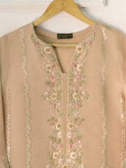 3 Piece - Pure Organza Embroidered Suit S111254