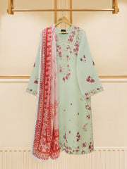 3 Piece - Embroidered Swiss Voile Suit S109473