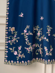 3 Piece- Pure Silk Net Embroidered Suit S111280