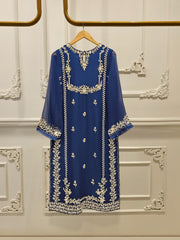 3 Piece - Pure Chiffon Embroidered Suit S111649