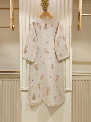 3 Piece - Pure Organza Embroidered Suit S111456