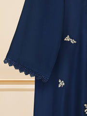 3 Piece - Pure Cotton Net Embroidered Suit S109577