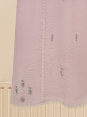 3 Piece - Pure Cotton Net Embroidered Suit S109564