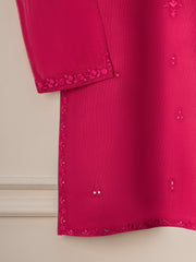 2 Piece- Pure Cotton Net Embroidered Suit S110856