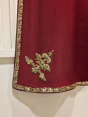 3 Piece - Pure Cotton Net Embroidered Suit S111408