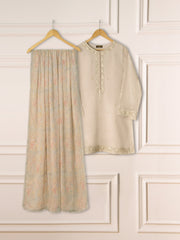 3 Piece- Pure Cotton Net Embroidered Suit S111223