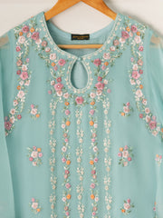 2 Piece - Pure Chiffon Embroidered Suit S110940