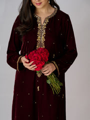 Embroidered Velvet Shirt S110330