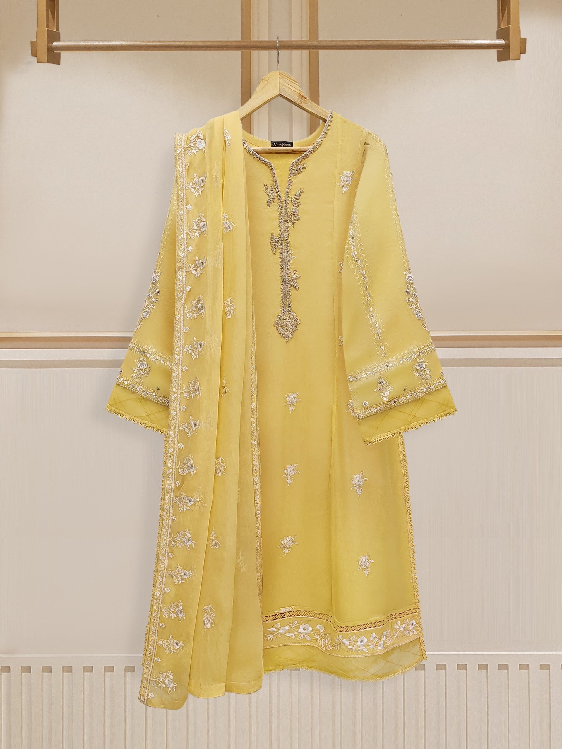 3 Piece Embroiderd Chiffon HATHOR - FSU5663 main image 0
