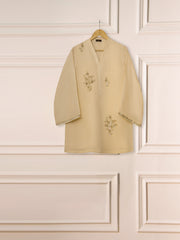 3 Piece - Pure Cotton Net Embroidered Suit S111286