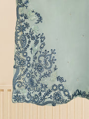 3 Piece - Pure Organza Embroidered Suit S109311