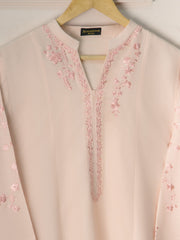 2 Piece- Embroidered Pure Karandi Frock S110836
