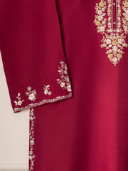 2 Piece- Pure Korean Silk Embroidered Suit S110981