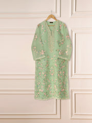 3 Piece - Pure Organza Embroidered Suit S111296