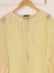 3 Piece - Pure Organza Embroidered Suit S111298