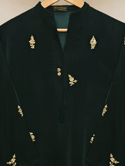 Embroidered Velvet Shirt S110328