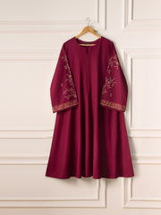 2 Piece - Embroidered Khaddar Frock S110716