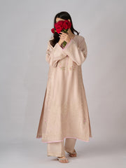 2 Piece- Pure Silk Net Embroidered Suit S110313