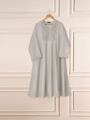 3 Piece - Pure Cotton Net Embroidered Suit S111294